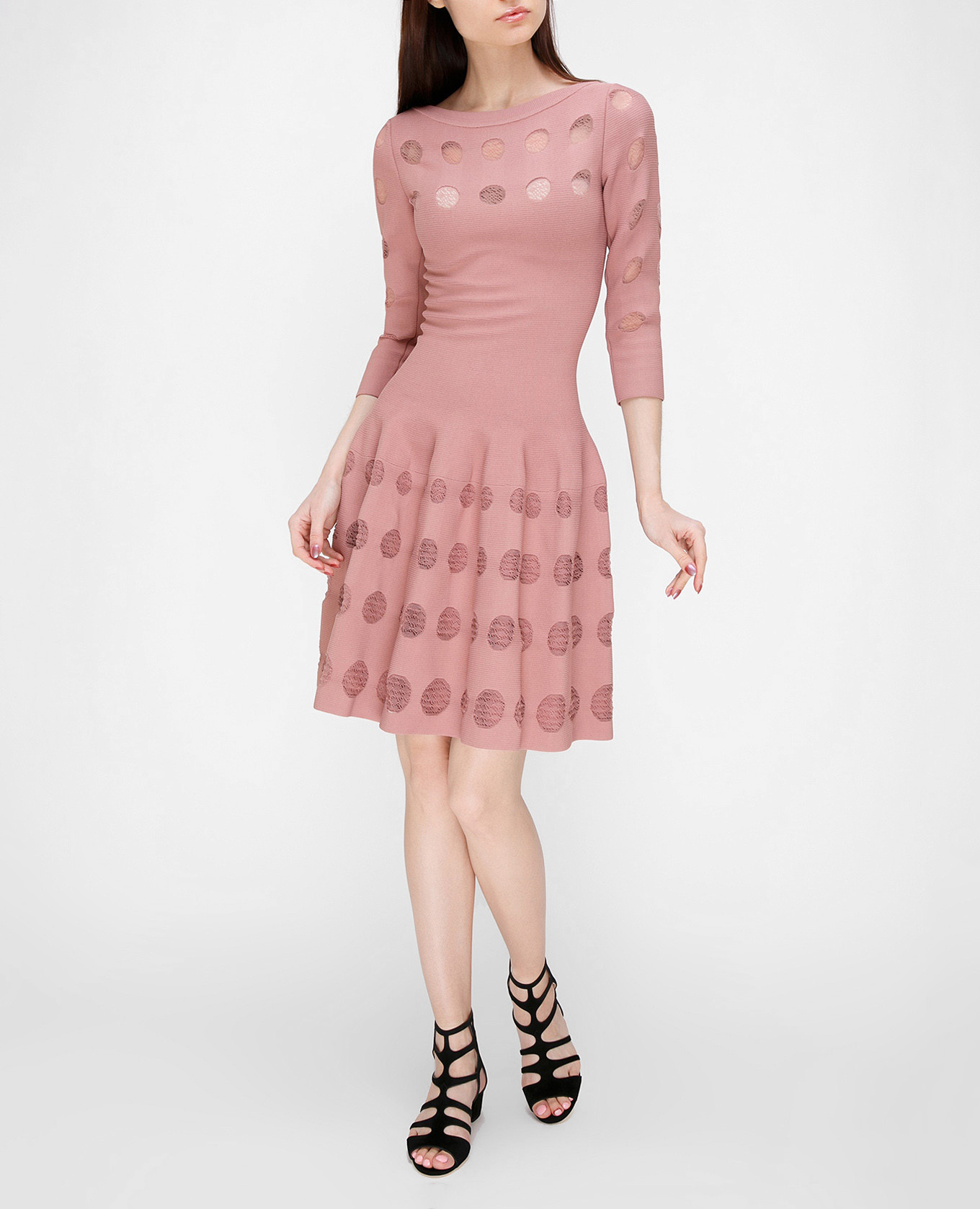 Image 2 Alaia Pink perforated dress 7S9RH14CM299
