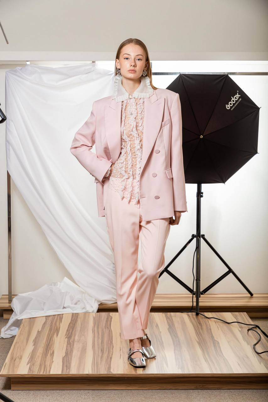 Image 6 Max Mara Sportmax Frizzo double-breasted pink jacket FRIZZO