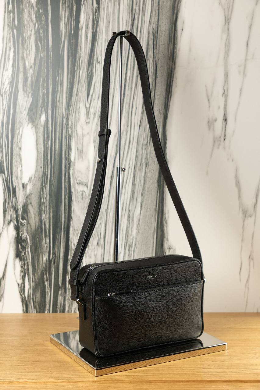 Image 5 Serapian Black leather bag EAST WEST SRCMOMML735925A001