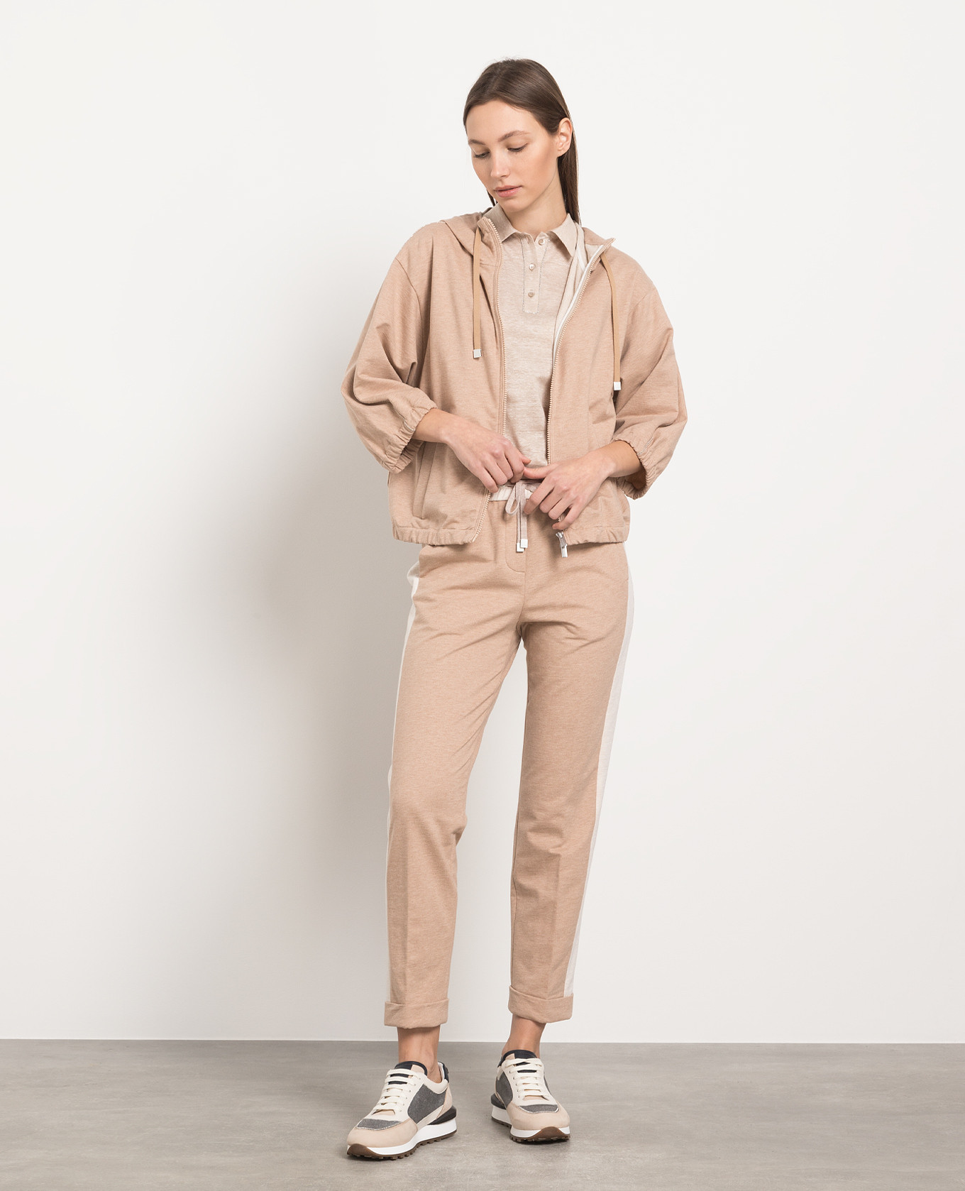 Image 2 Peserico Brown sports jacket with monil chain S06847J002379