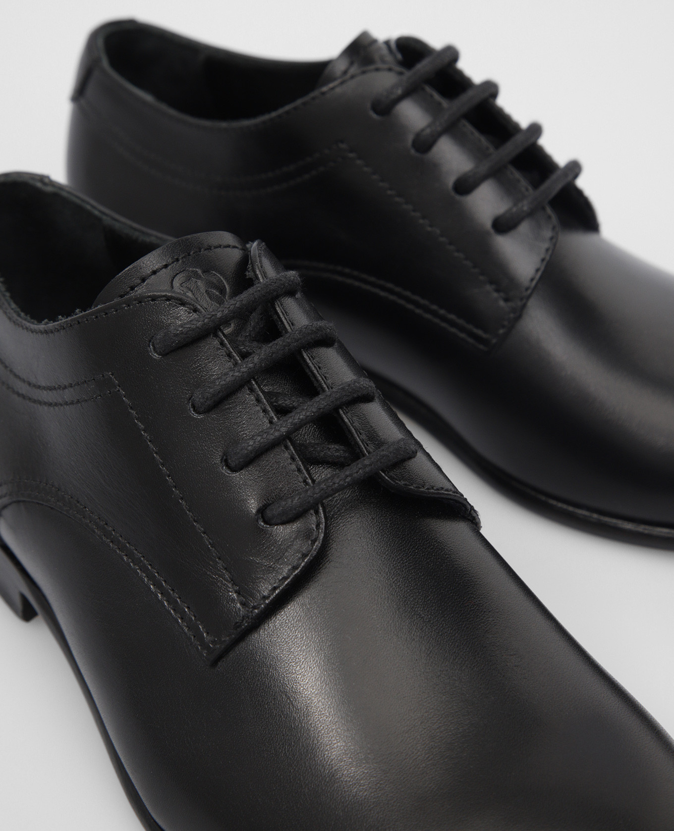 Image 4 Stefano Ricci Kids Black Leather Derbies YRU91CG818VBV