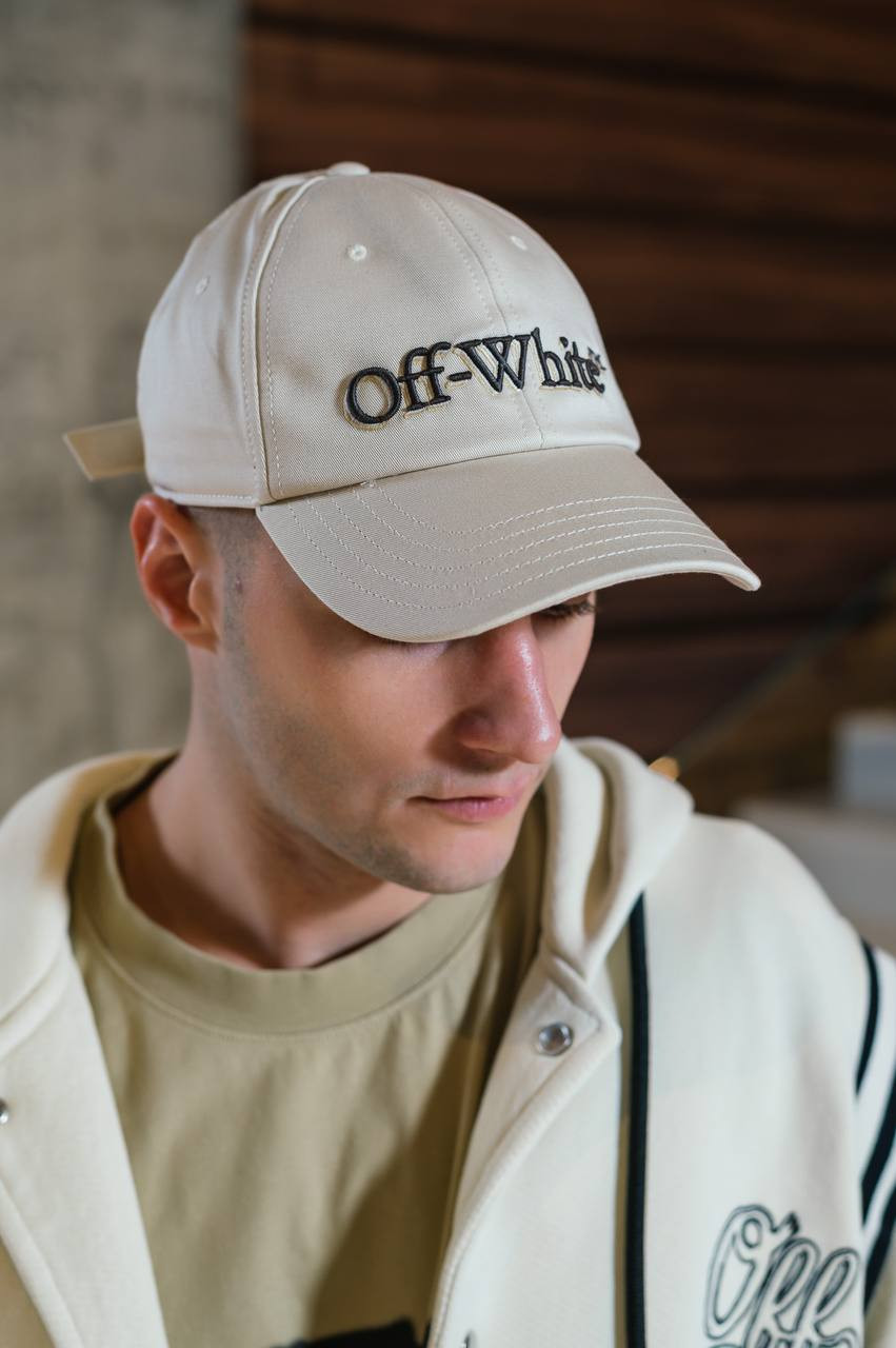 Image 6 Off-White Beige cap with logo embroidery OMLA049S25FAB002