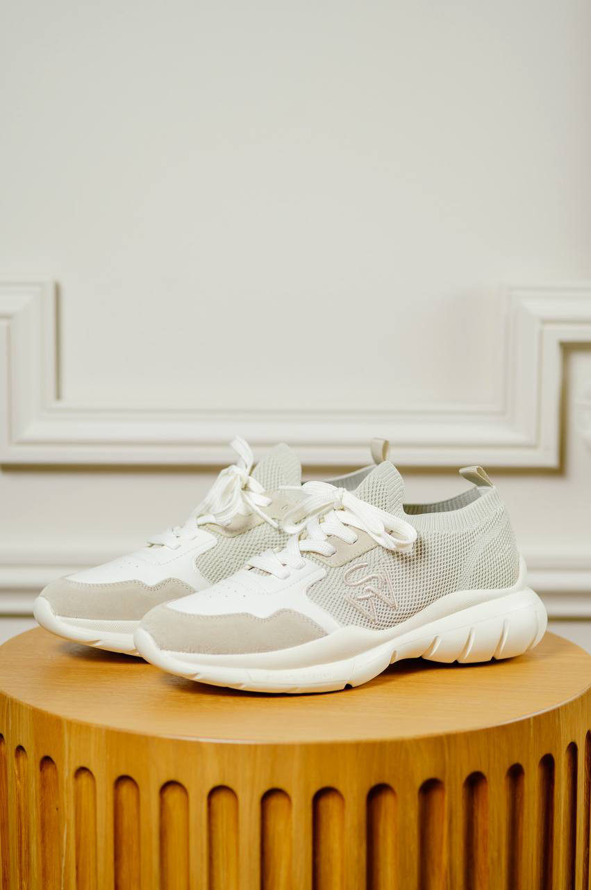 Image 6 Stuart Weitzman Beige 5050 combo sneakers with logo SH301