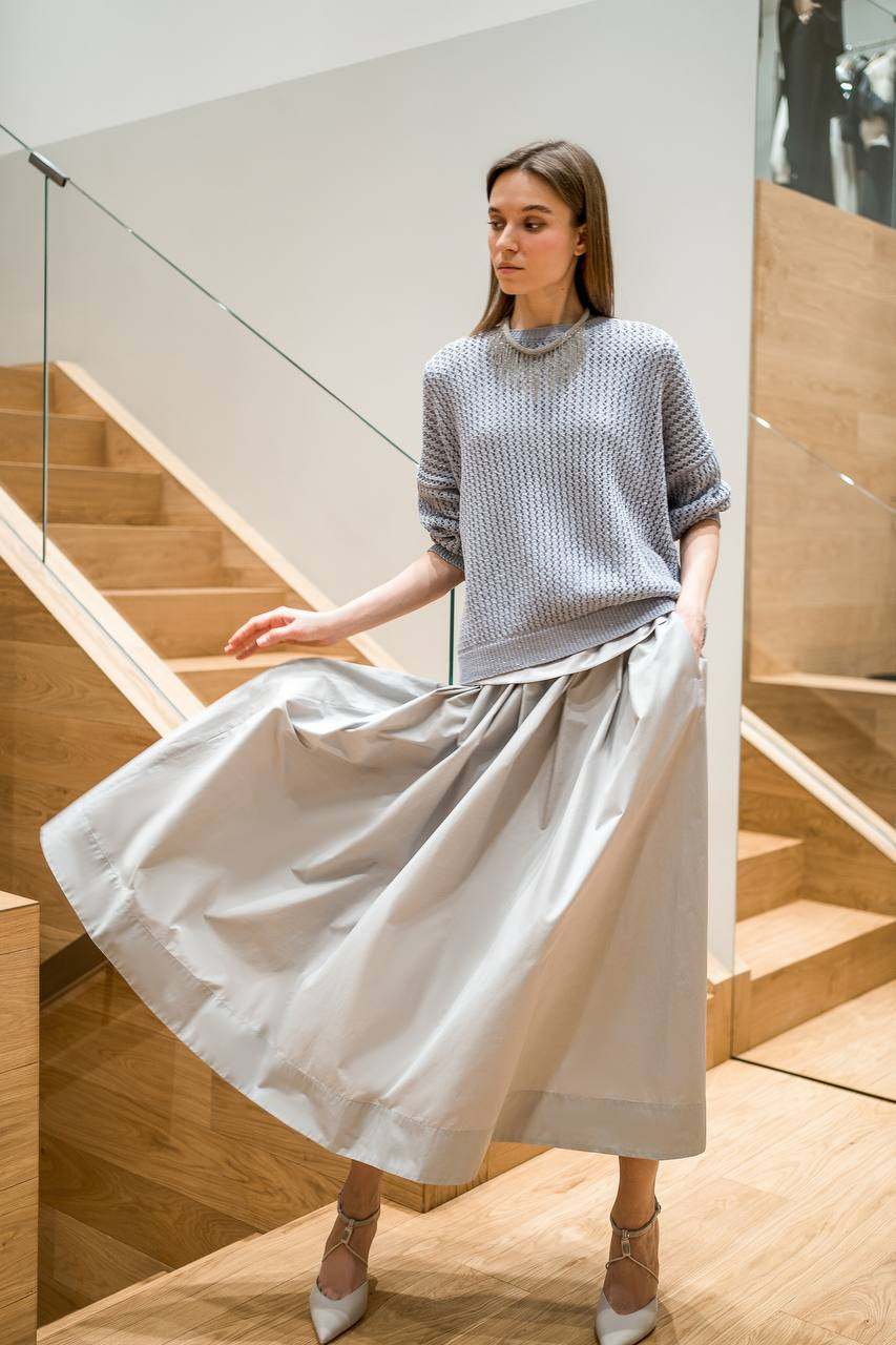 Image 6 Peserico Gray skirt P0515601919