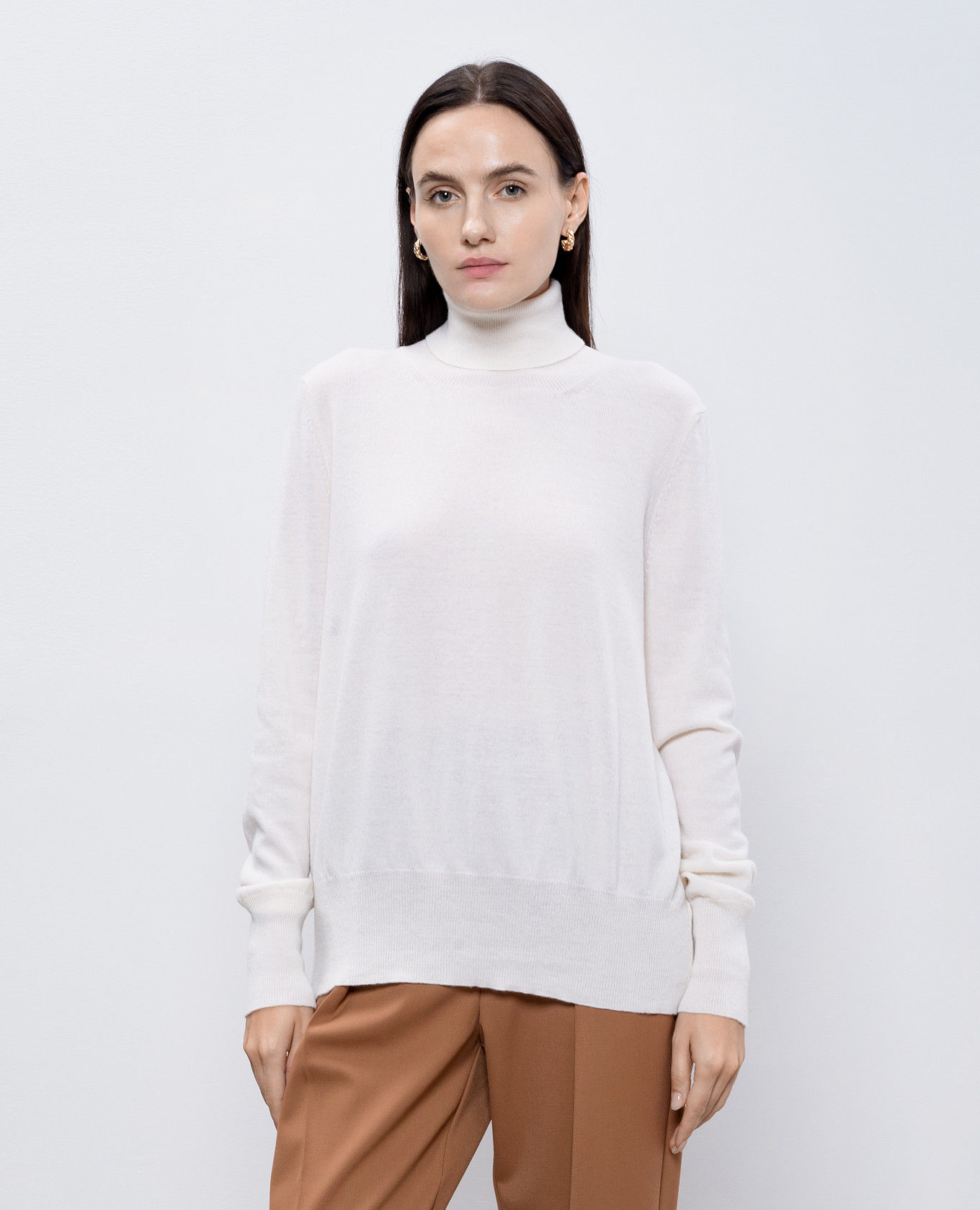 Image 3 Solotre White wool sweater M3S0049S