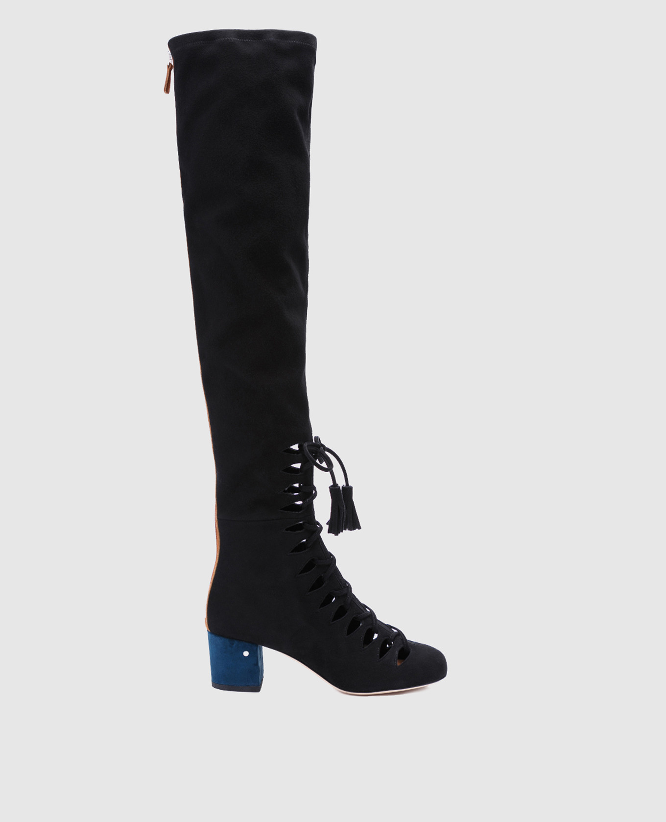 Laurence Dacade Sue black suede over the knee boots