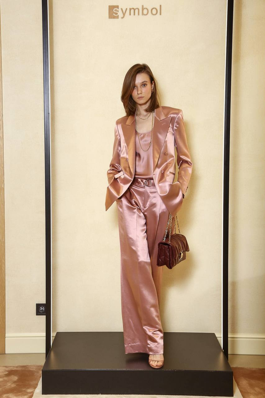 Image 6 Jacob Lee Pink double-breasted wool and silk jacket WSB047SS24PP