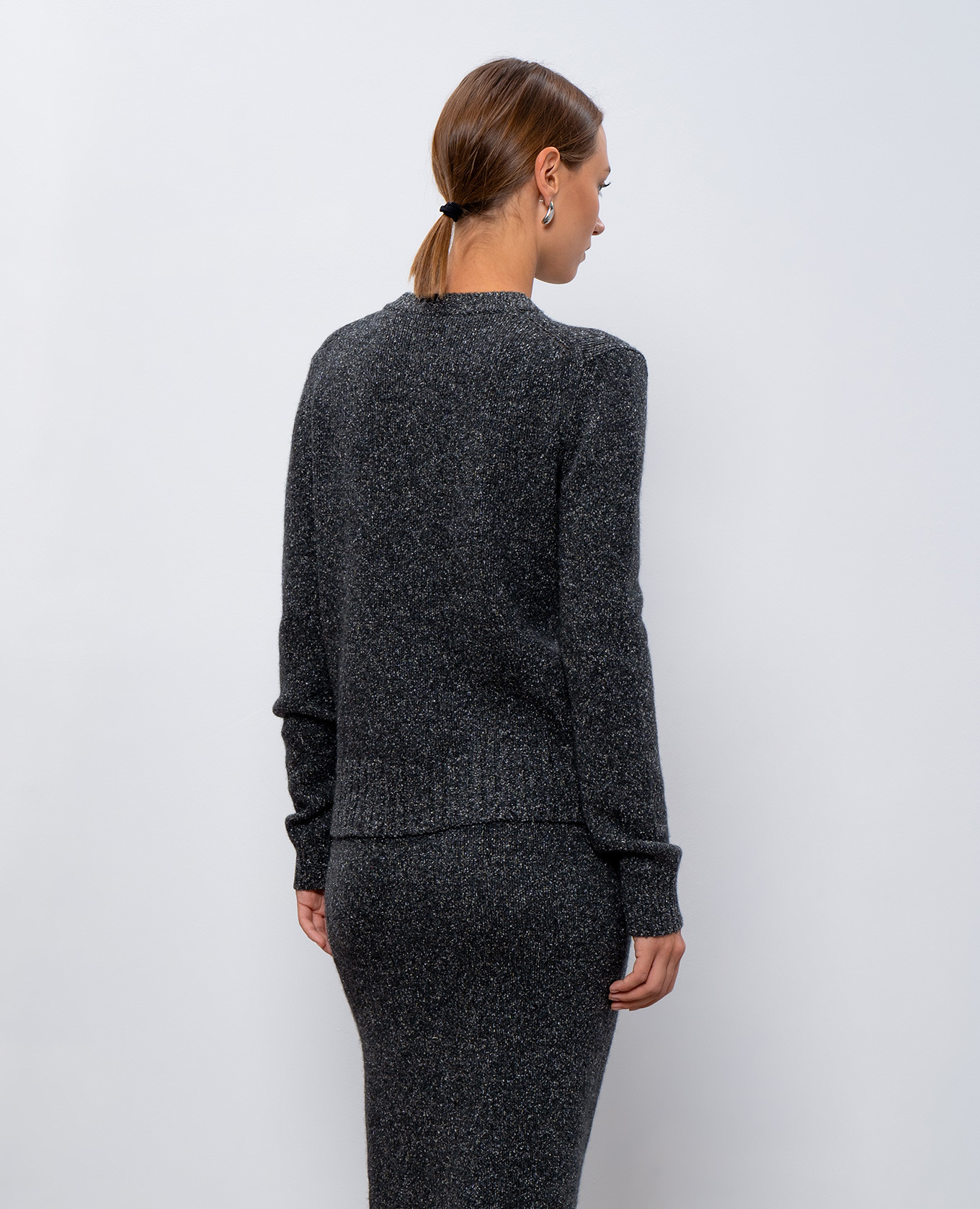 Image 4 Ballantyne Gray wool and silk cardigan B1K3505W074