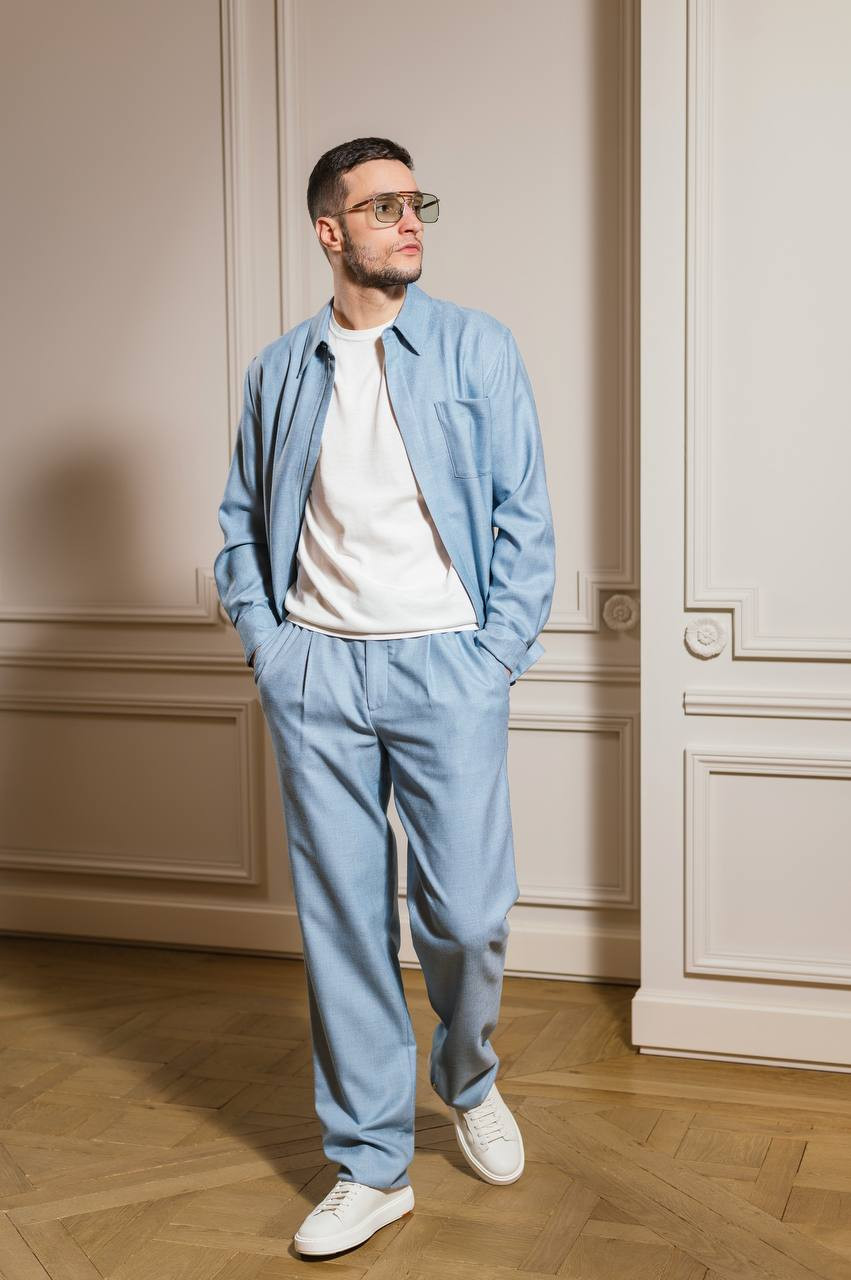 Image 6 Agnona Blue silk and wool pants T709U3YU4040