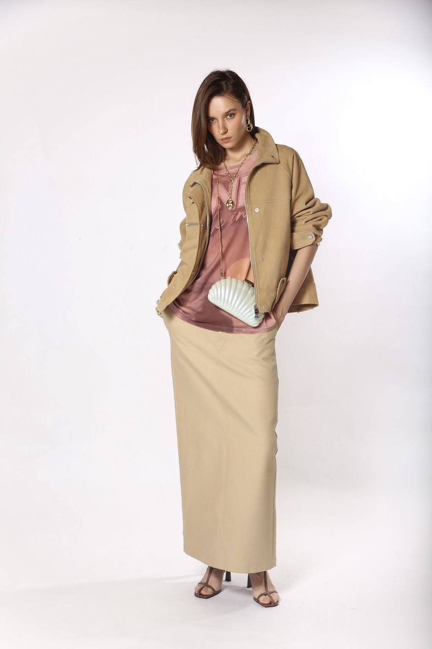 Image 7 Dondup Brown suede jacket with logo DJ665PL0586DXXX