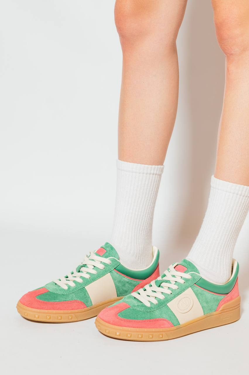 Image 7 Valentino Green suede sneakers UPVILLAGE CROSTA 6W2S0IL9LAL