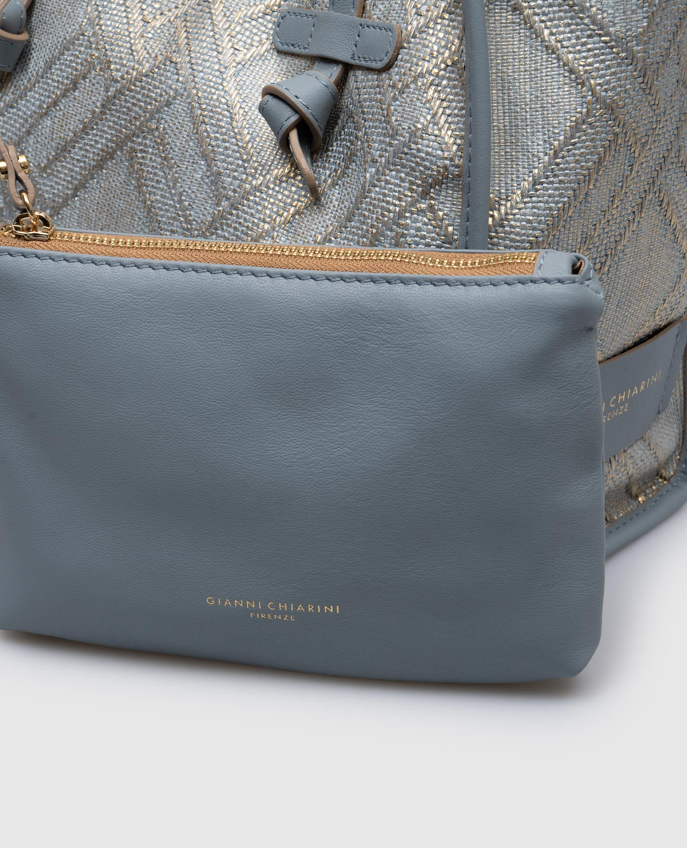 Image 4 Gianni Chiarini Marcella blue geometric tote bag BS9752CAPRI