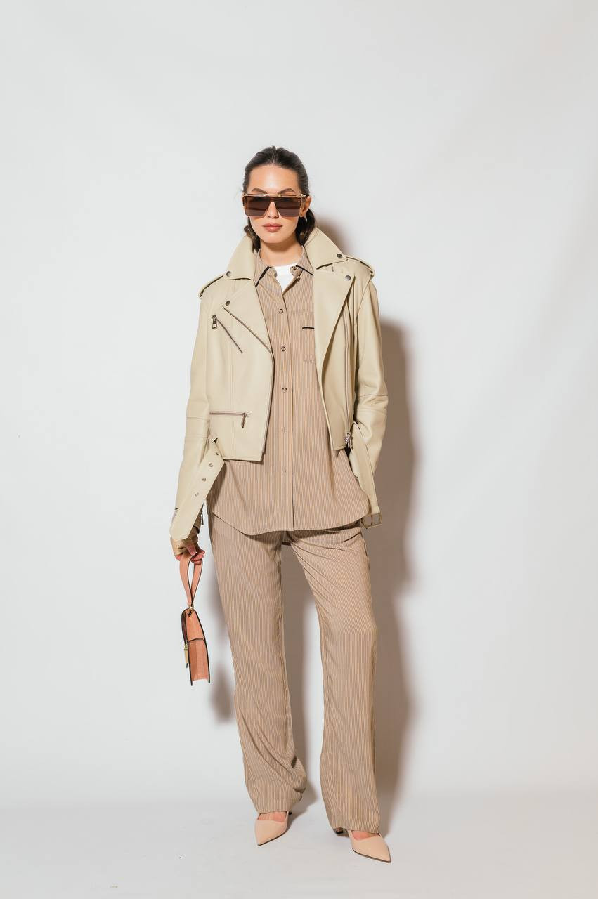 Image 6 Babe Pay Pls Beige leather jacket 2307BONITA