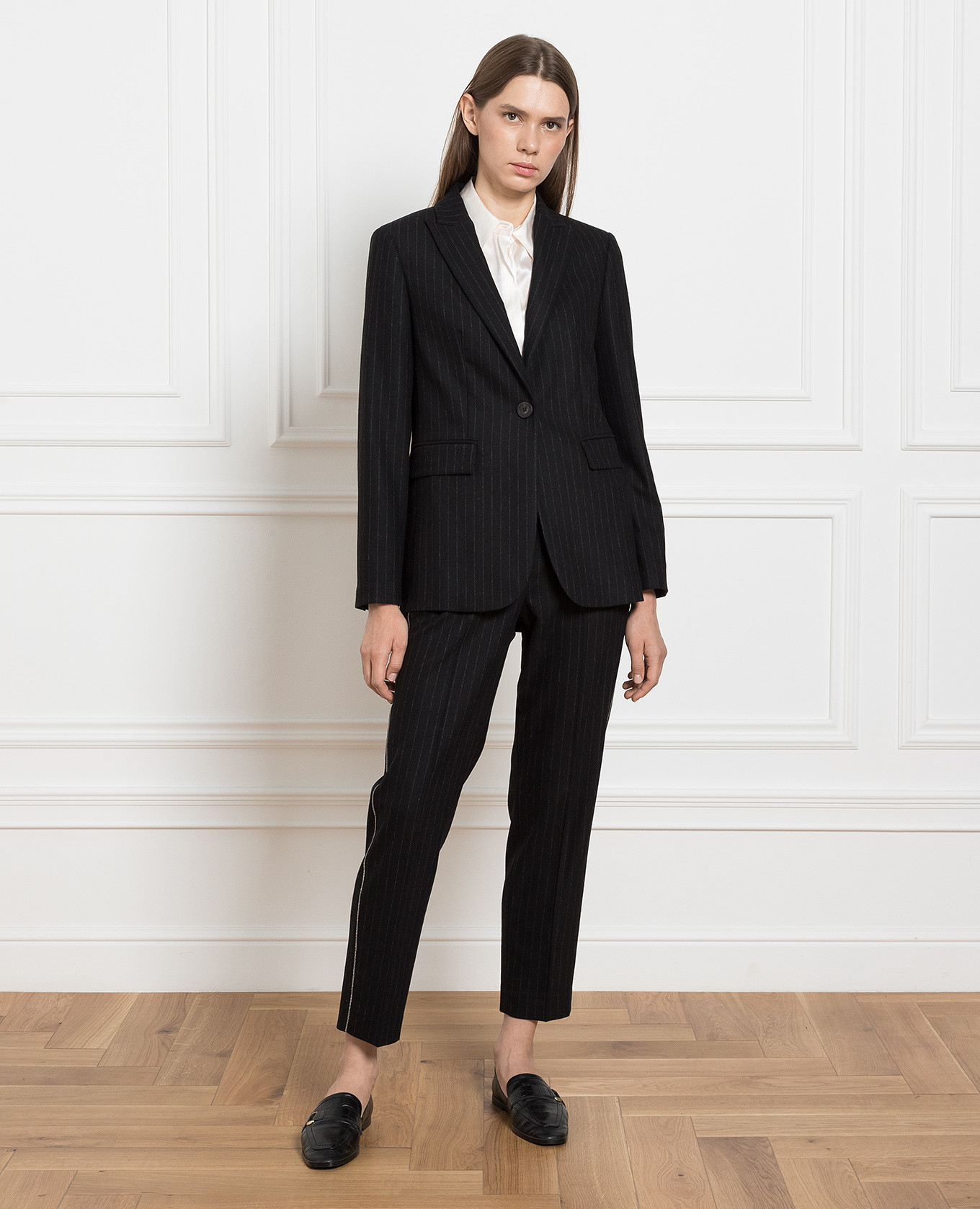 Image 2 Peserico Black striped jacket S0160301991