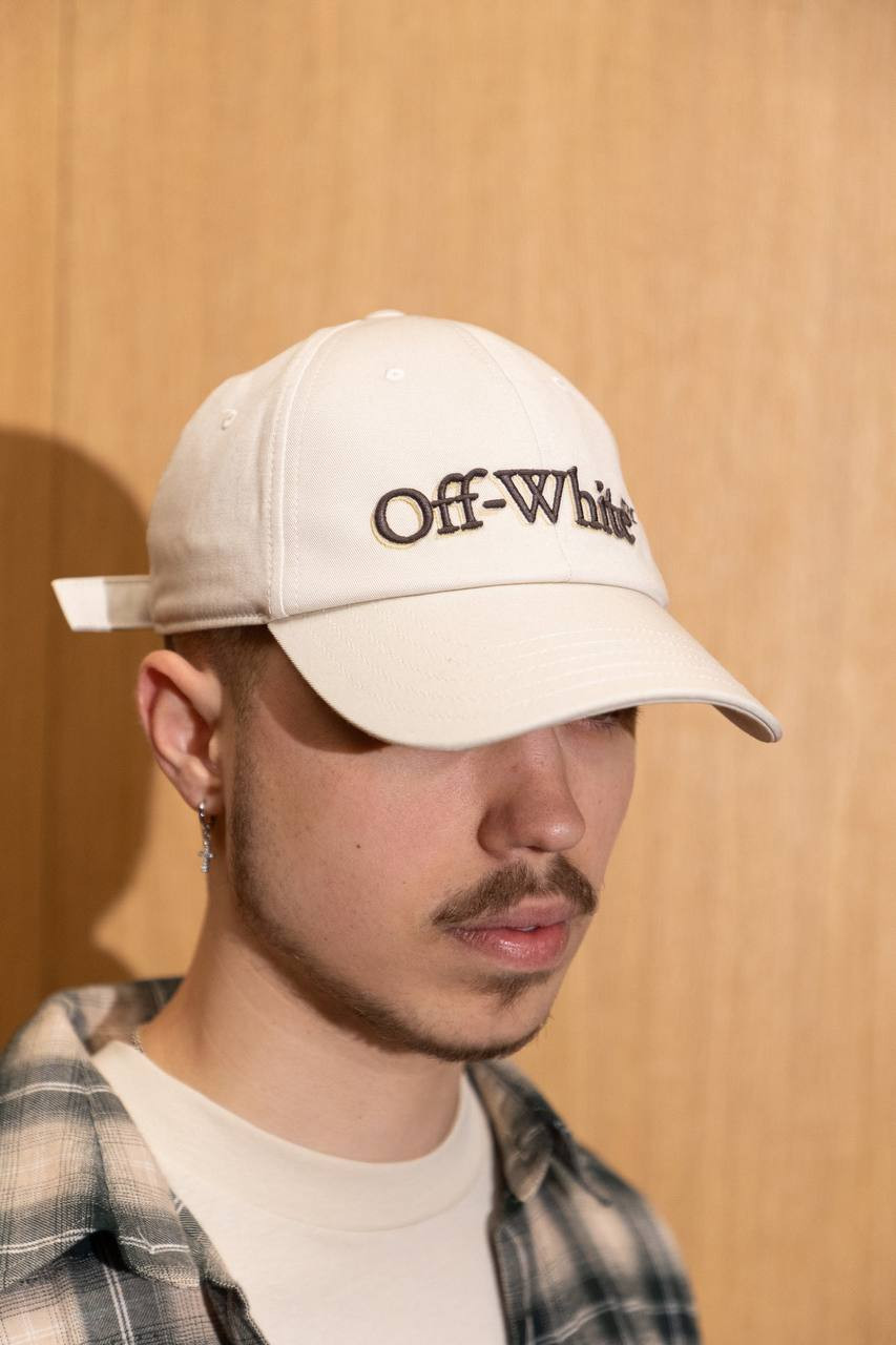 Image 5 Off-White Beige cap with logo embroidery OMLA049S25FAB002