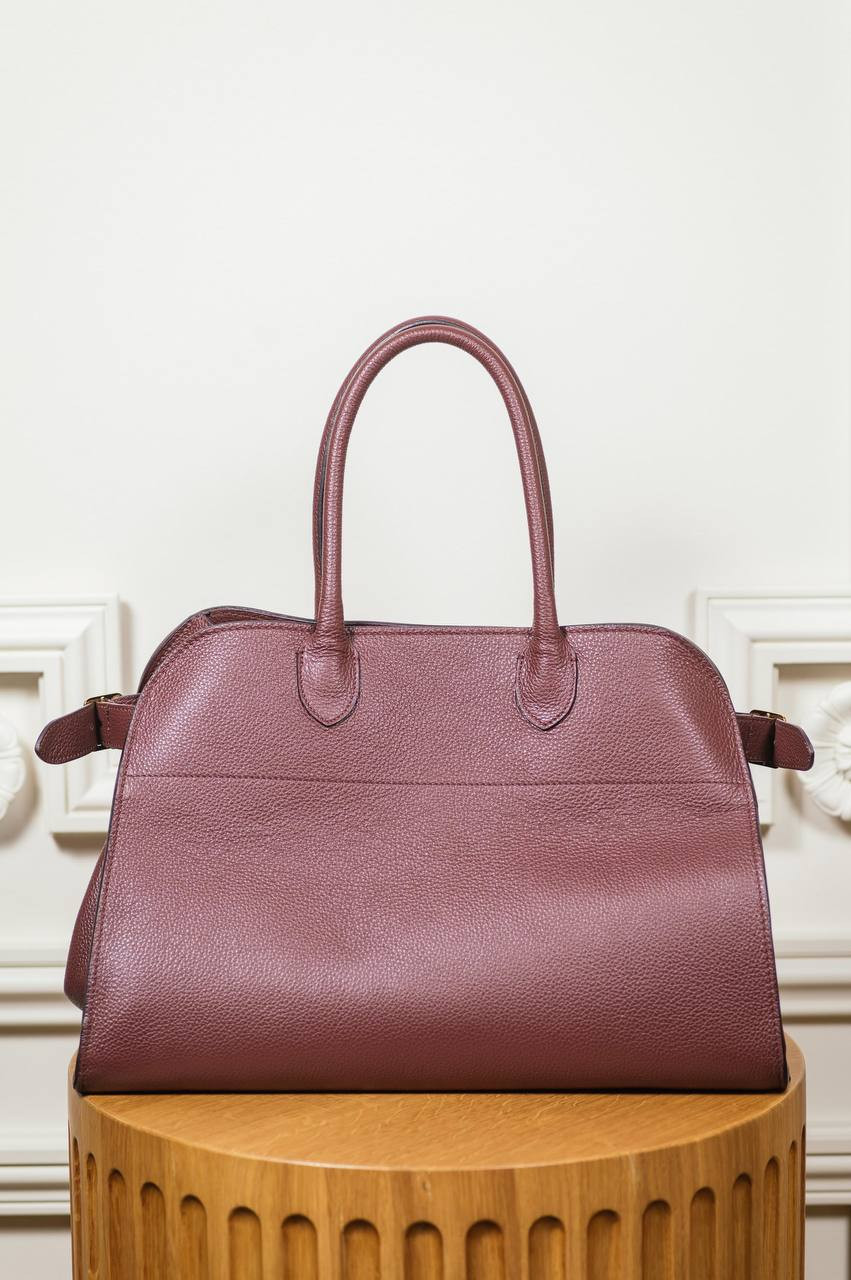 Image 5 Babe Pay Pls Burgundy leather trapeze bag 6243