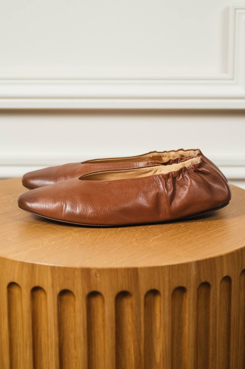 Image 6 Marsell Strascico Ballerina brown leather ballet shoes MW8525P017