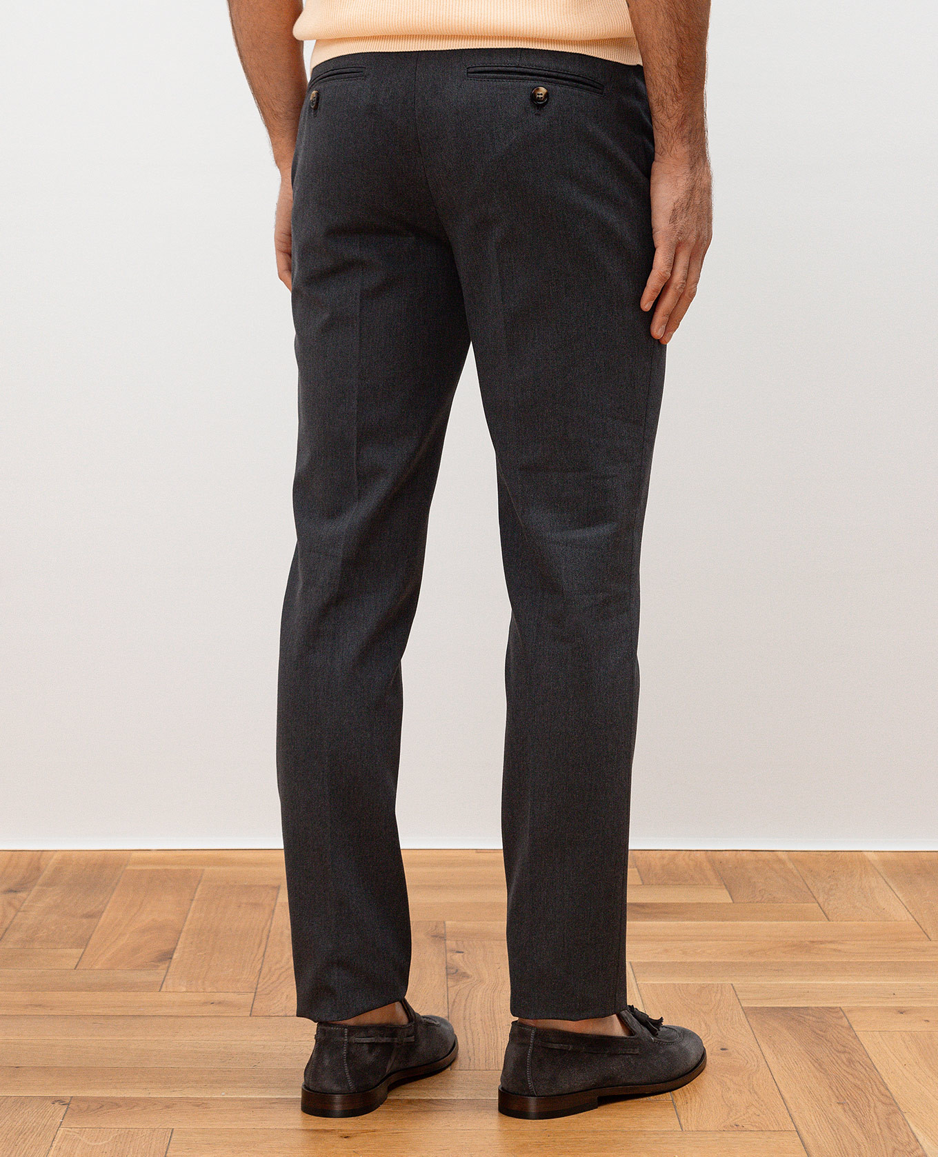 Image 4 Brunello Cucinelli Gray pants with wool ME262I1770