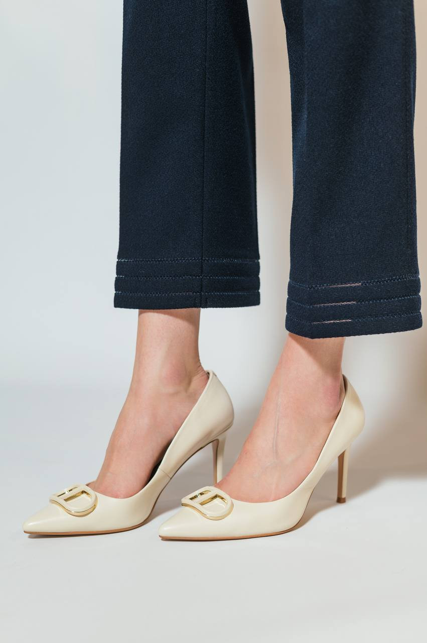 Image 7 Twinset White leather shoes Oval T 251TCP060