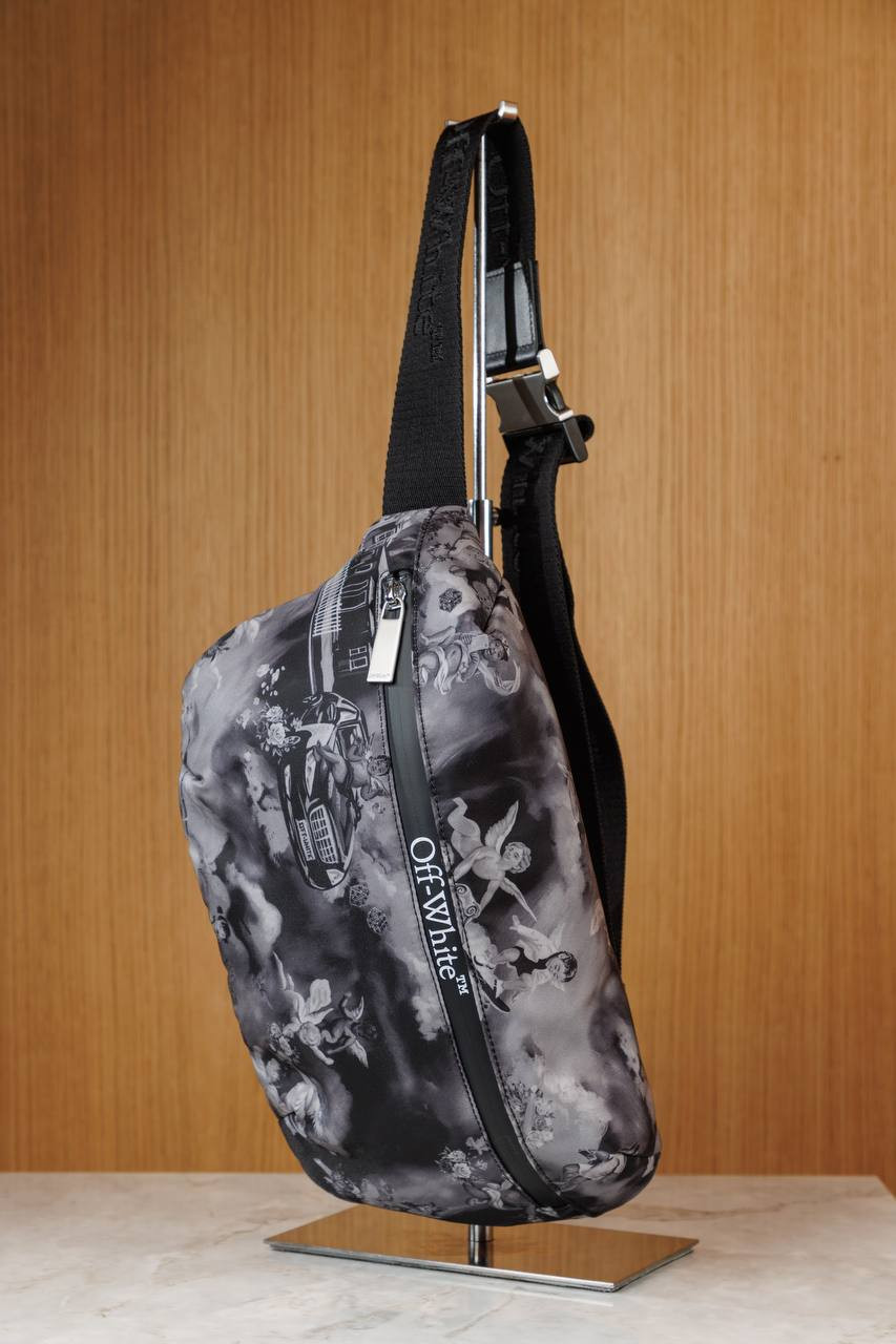 Image 6 Off-White Gray printed belt bag OMNO037S25FAB001