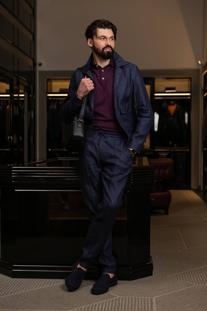 Image 6 ISAIA Purple polo with emblem MG8240Y0421