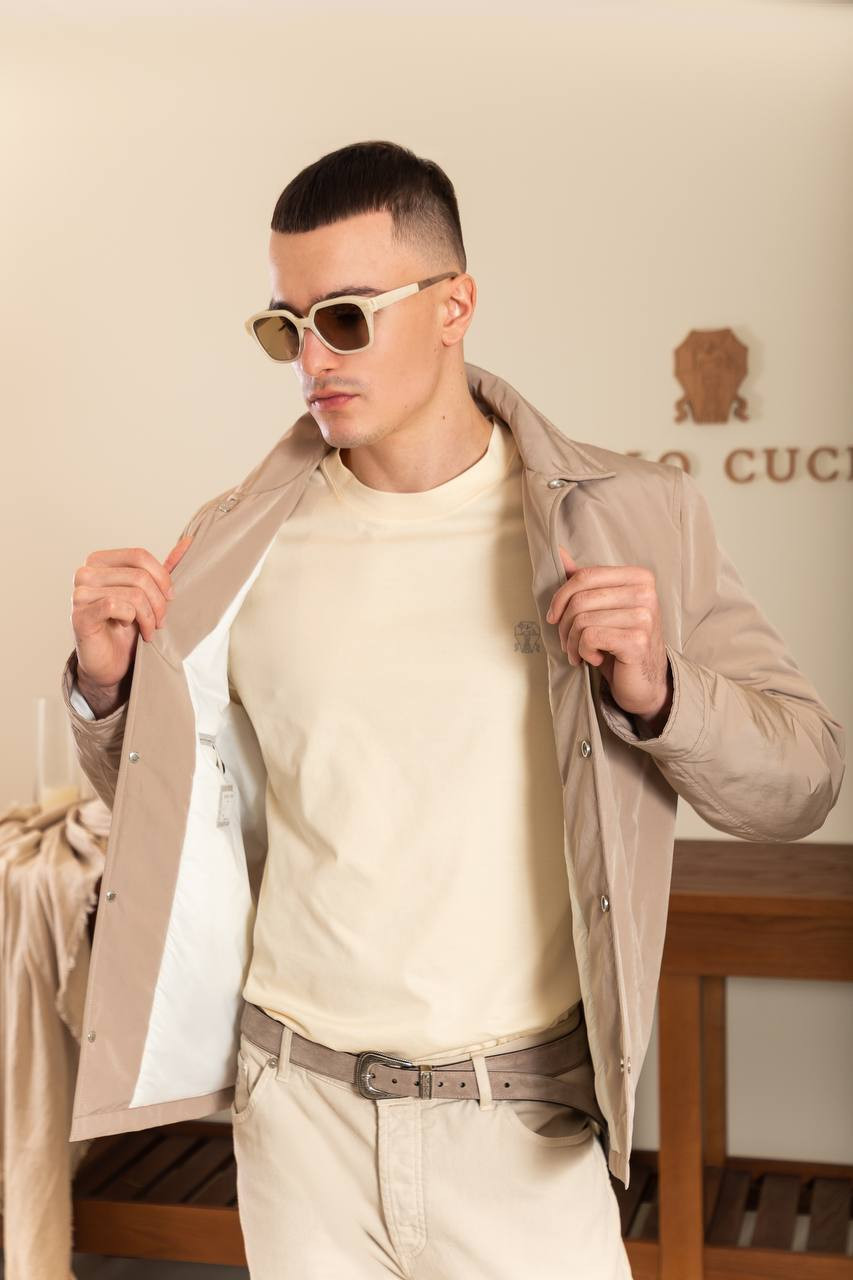 Image 4 Brunello Cucinelli Beige suede belt with metal elements MAUPH210
