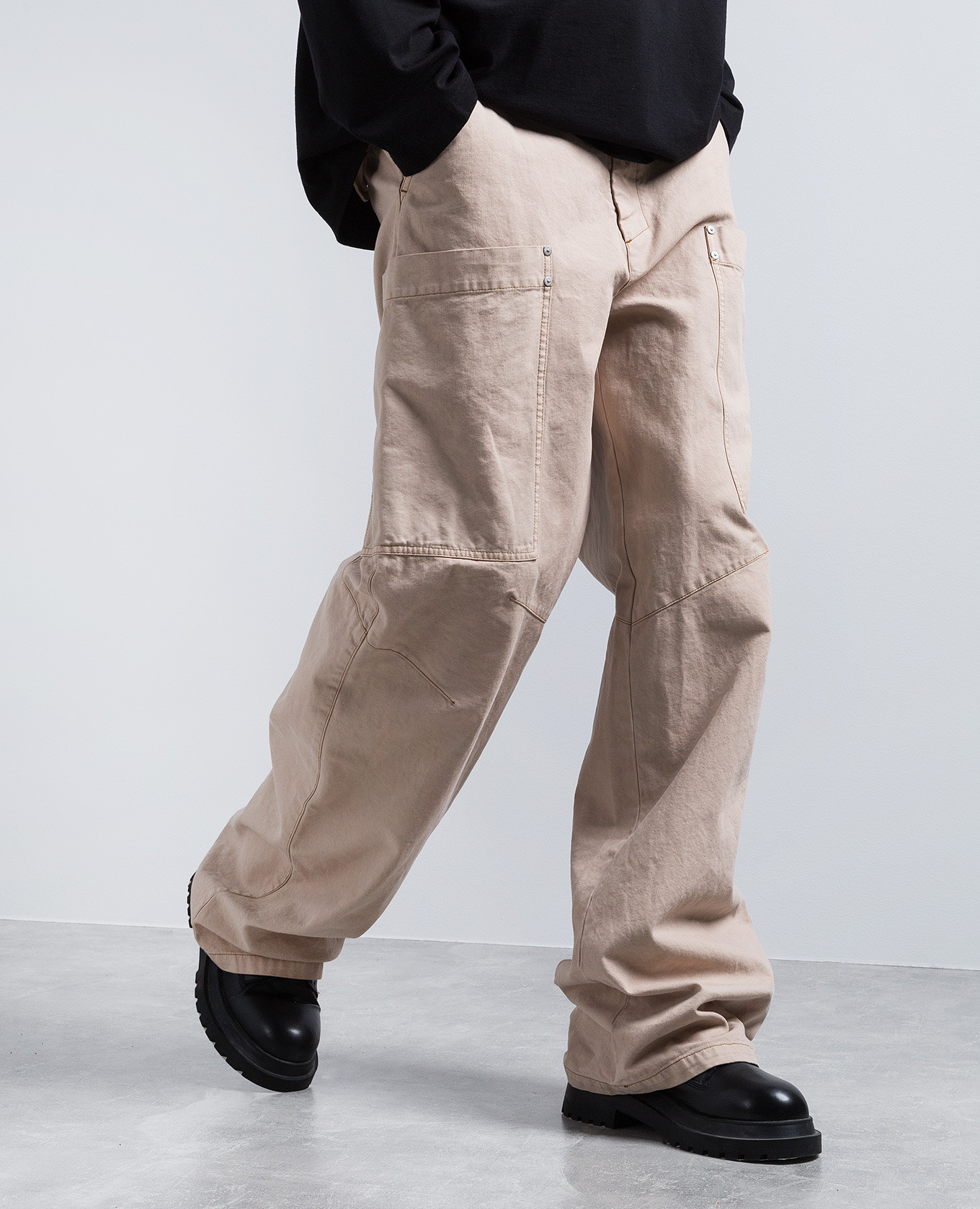 Image 3 Palm Angels Beige cargo pants PMCF025F23FAB001