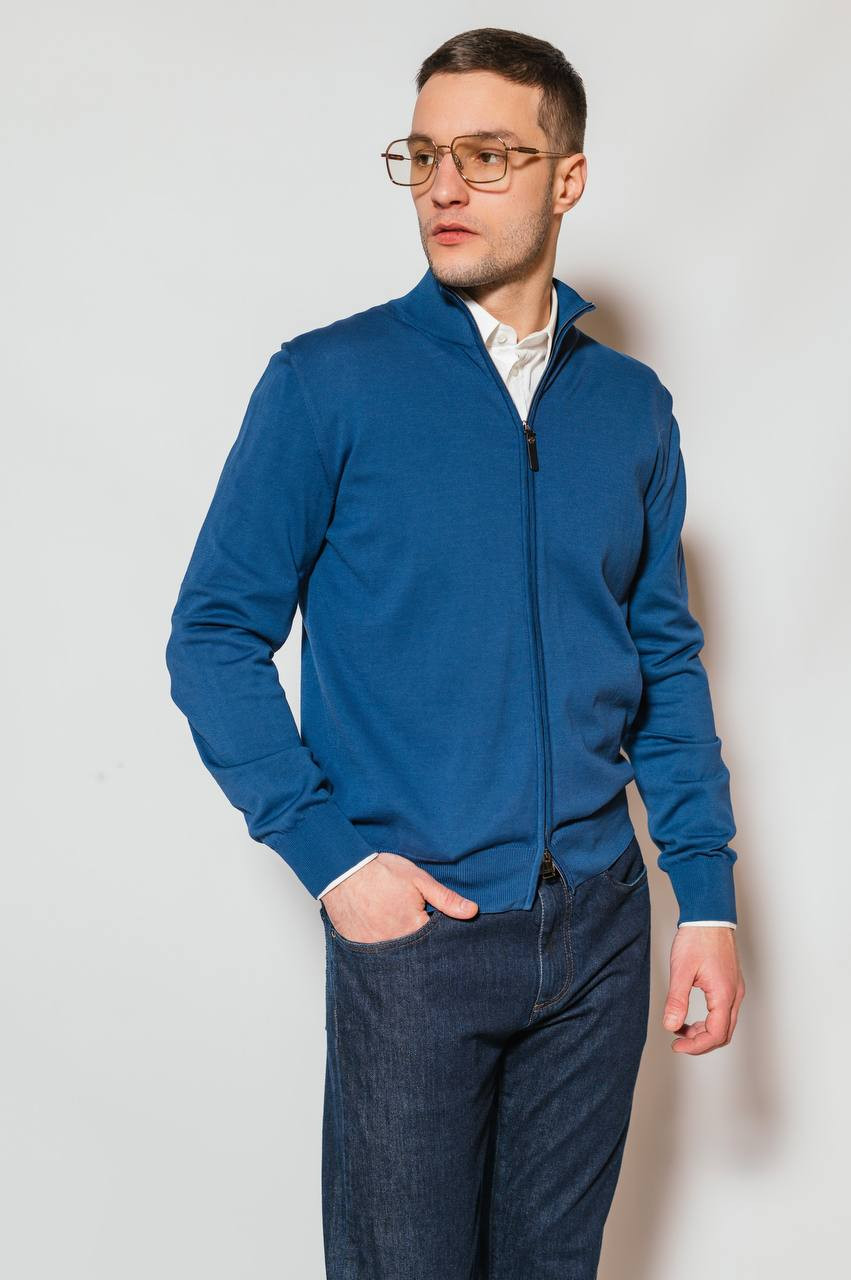 Image 6 Canali Blue cardigan MK00145C0022