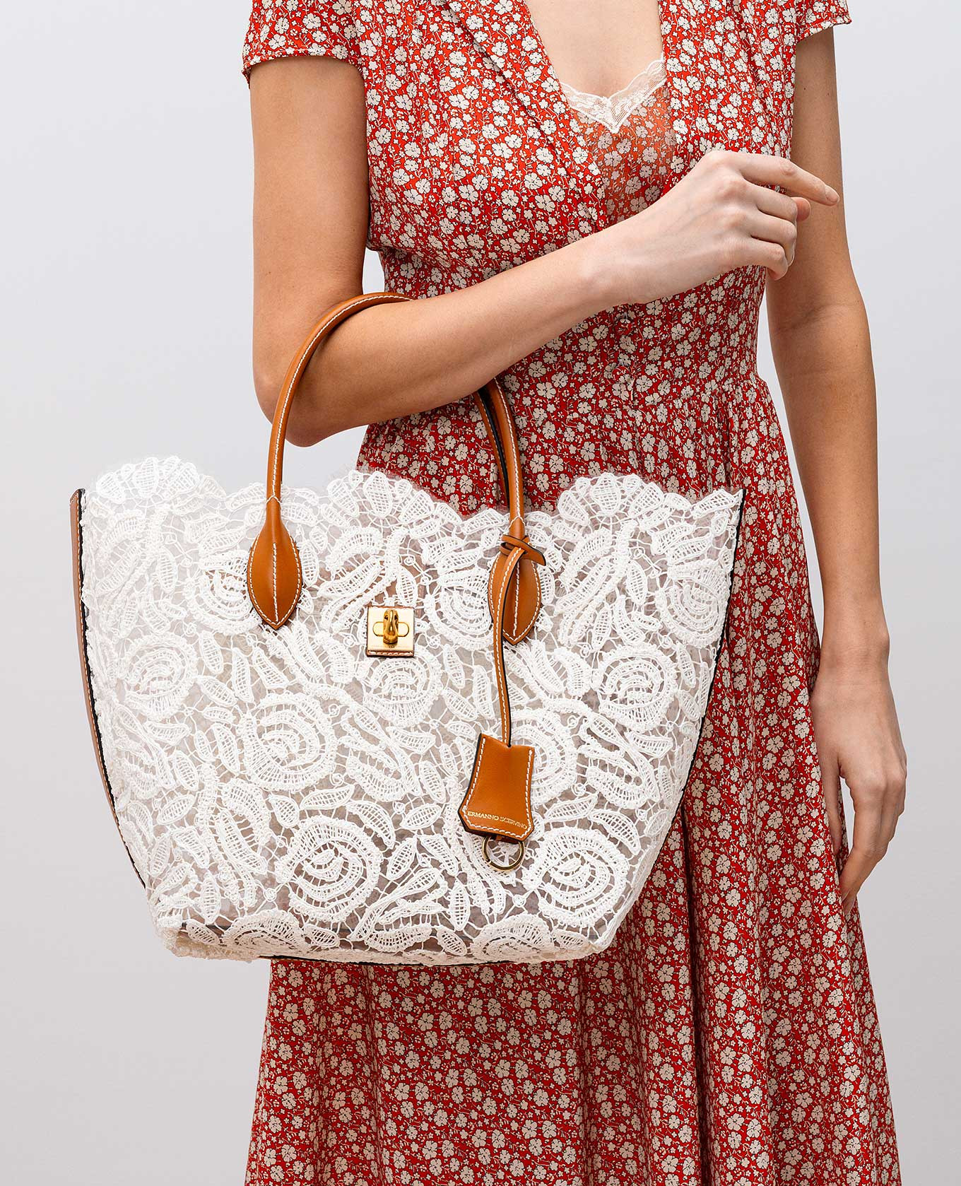 Image 2 Ermanno Scervino Maggie white raffia tote bag D463S454PYV