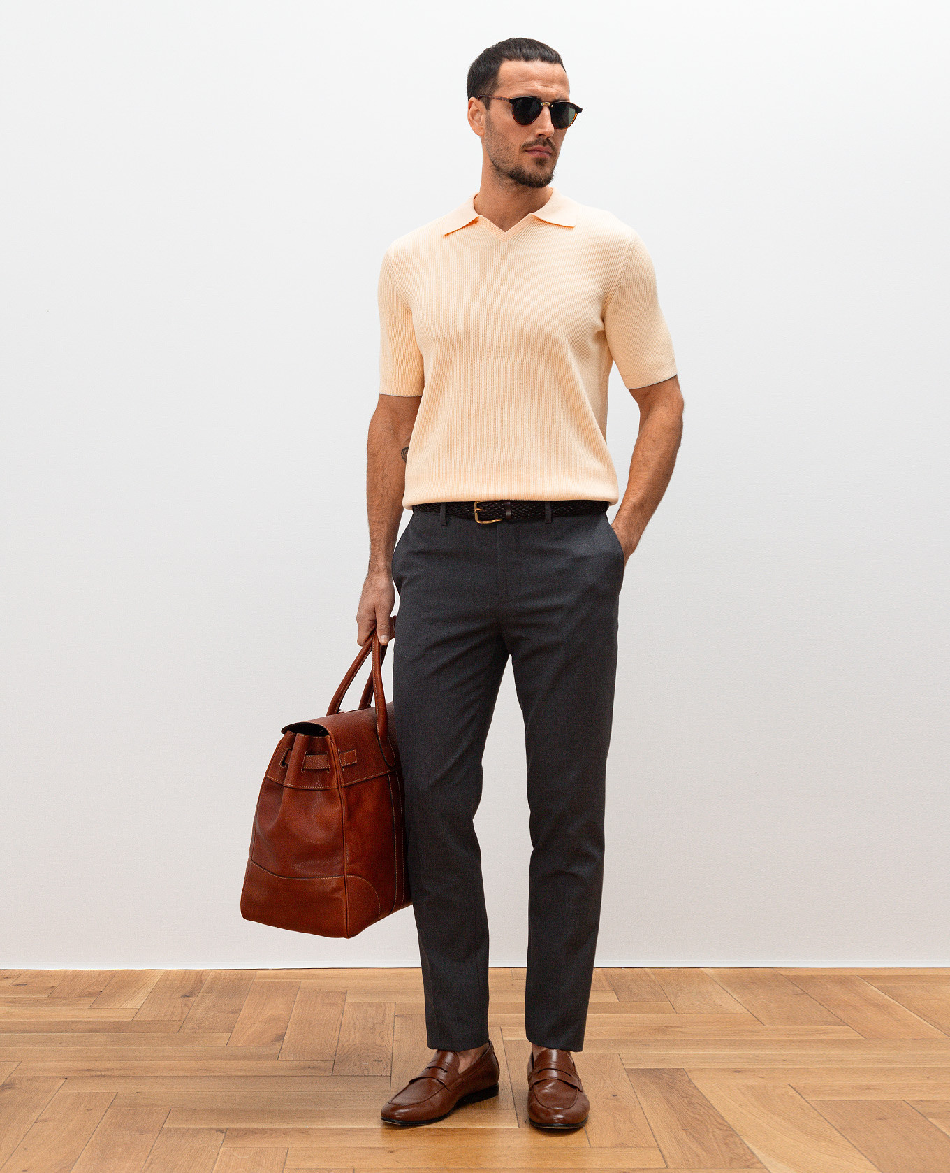 Image 2 Brunello Cucinelli Gray pants with wool ME262I1770