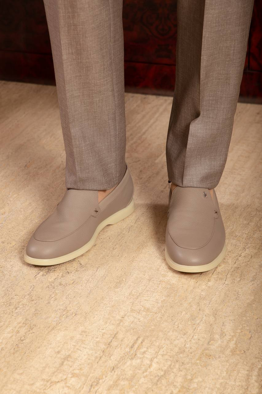 Image 6 Stefano Ricci Beige leather loafers with logo monogram UC64G2344MRWY
