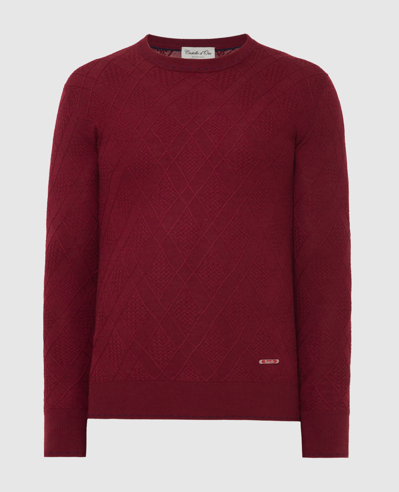 Castello d'Oro Burgundy wool, silk and cashmere jumper