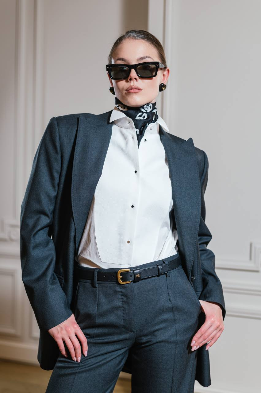 Image 8 Dolce&Gabbana White shirt with contrasting accessories F5S96TGDCPO