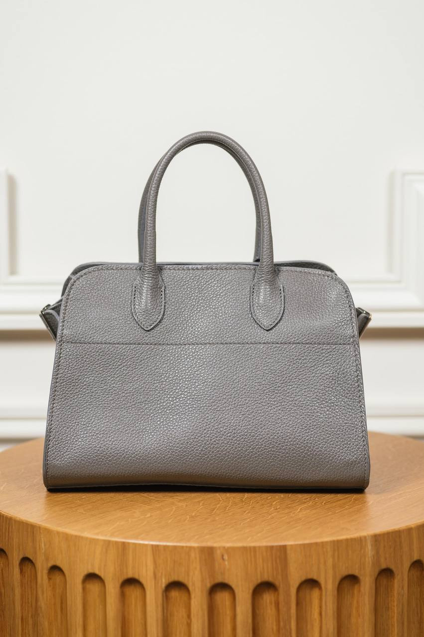 Image 5 Babe Pay Pls Gray leather trapeze bag 6244