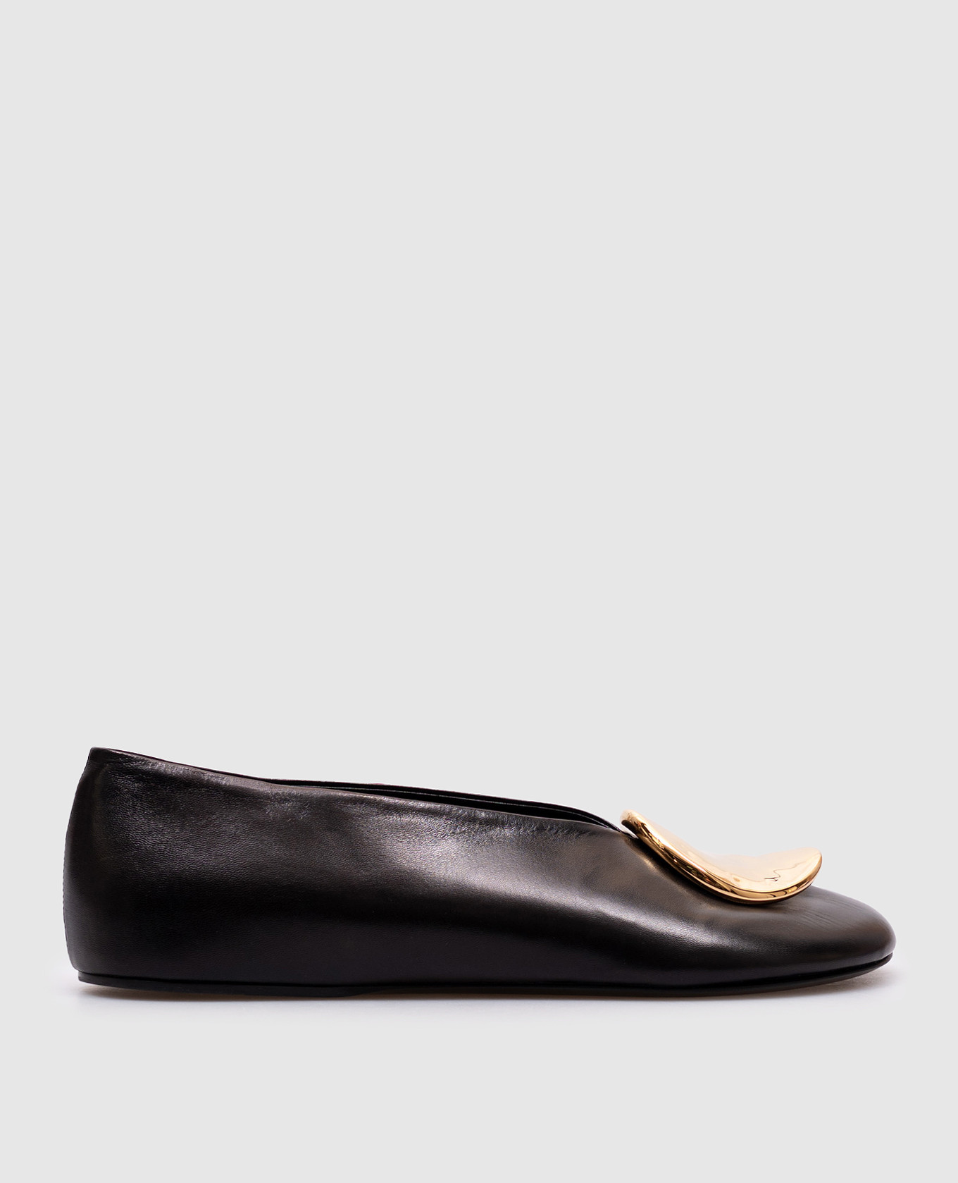 Jil Sander Black leather ballet flats