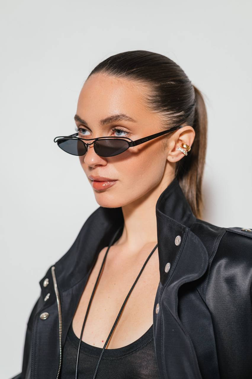Image 6 The Attico by Linda Farrow Norma Cat Eye Black Sunglasses ATTICO73C3