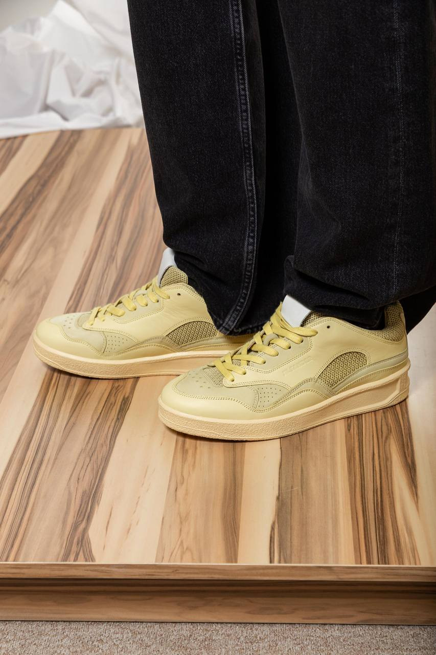 Image 7 Jil Sander Yellow leather sneakers with a logo J15WS0006P5295