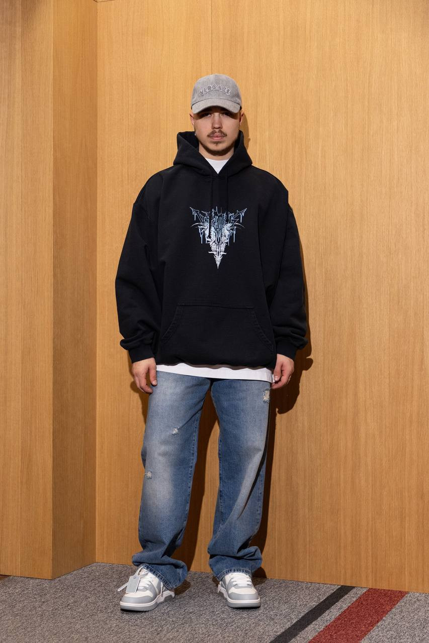 Image 6 Vetements Blue hoodie with logo UA66HD740B