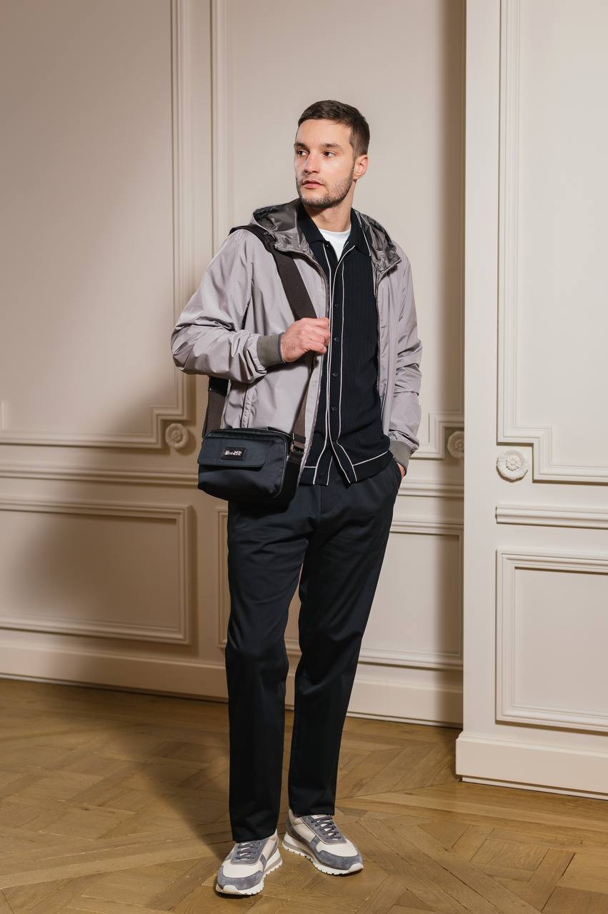 Image 6 MooRER Black NAYER bag with leather patch NAYERTDE