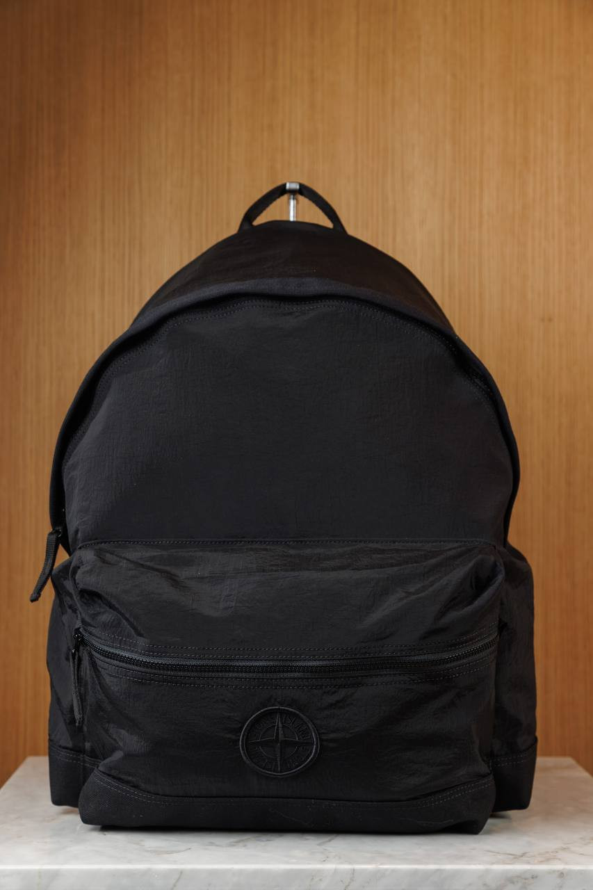 Image 5 Stone Island Black backpack with embroidered logo emblem K1S159200009S0076