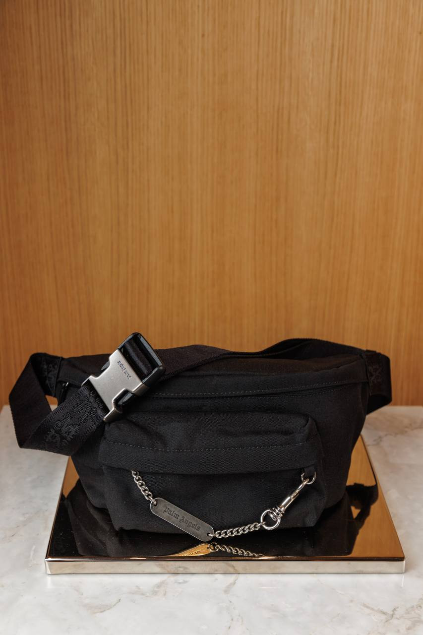 Image 5 Palm Angels Black logo waist bag PMNO00AS25FAB001