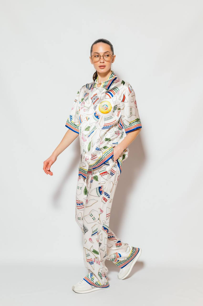 Image 6 Casablanca White Le Vase Brise print pants MPS25TR06001