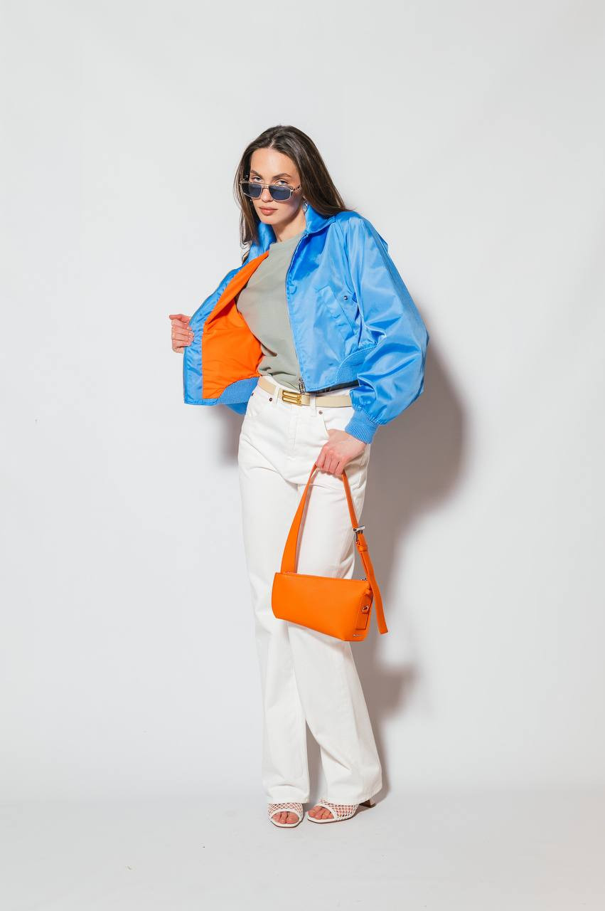 Image 6 Victoria Beckham Blue Harrington jacket 1125WJK006259A