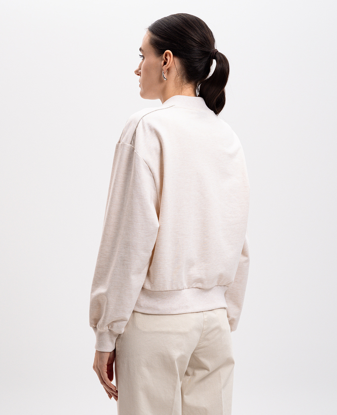 Image 4 Peserico Beige melange sports jacket with monil chain S12550J002379