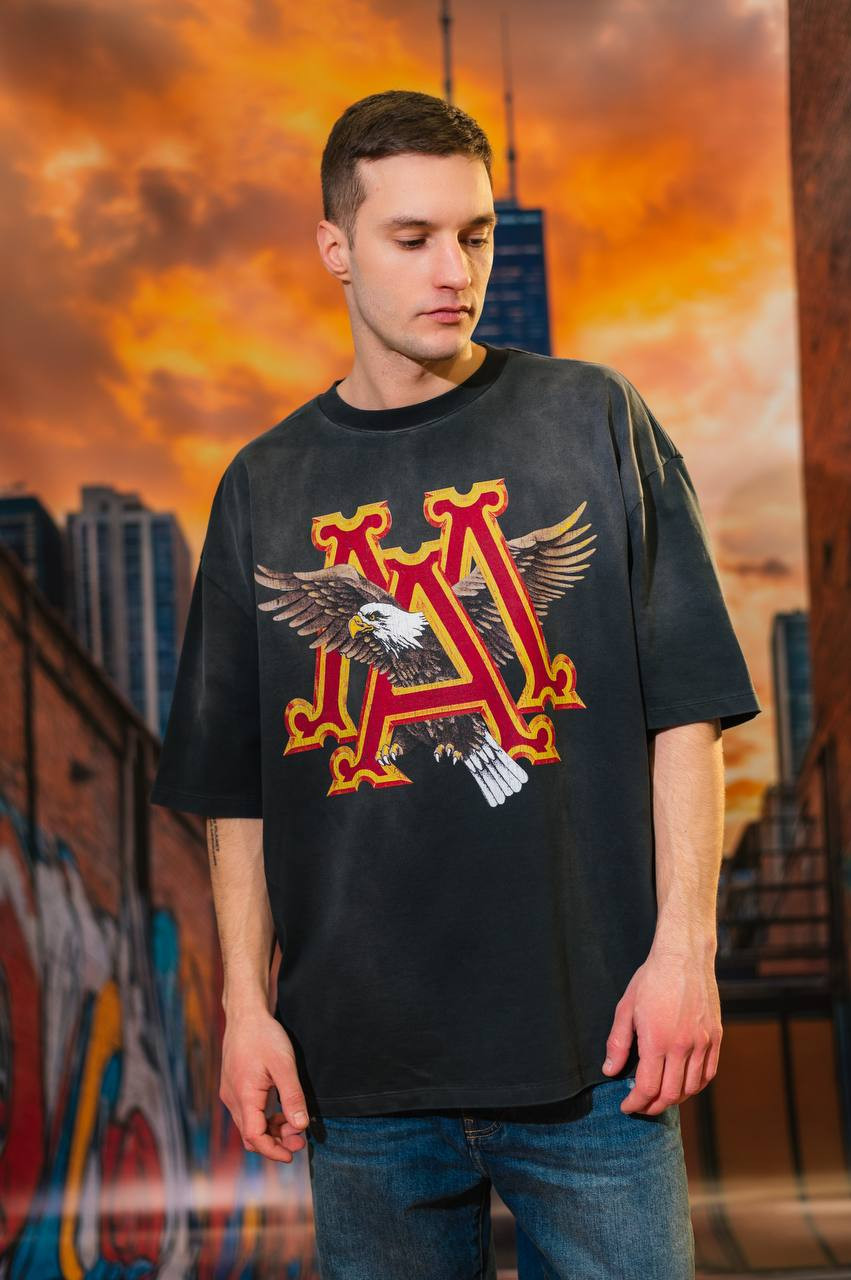 Image 6 AMIRI Black EAGLE T-shirt with vintage effect AMJYTE1127