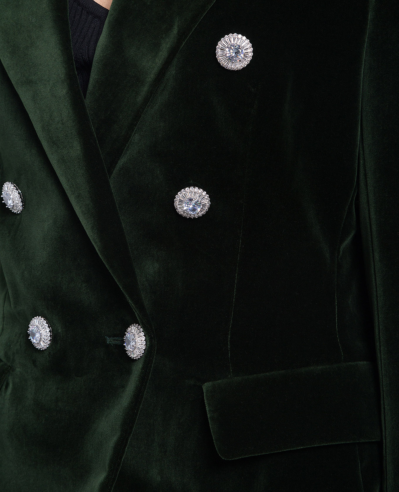 Image 5 ALEXANDRE VAUTHIER Green velvet double-breasted jacket with crystals 233JA17031719