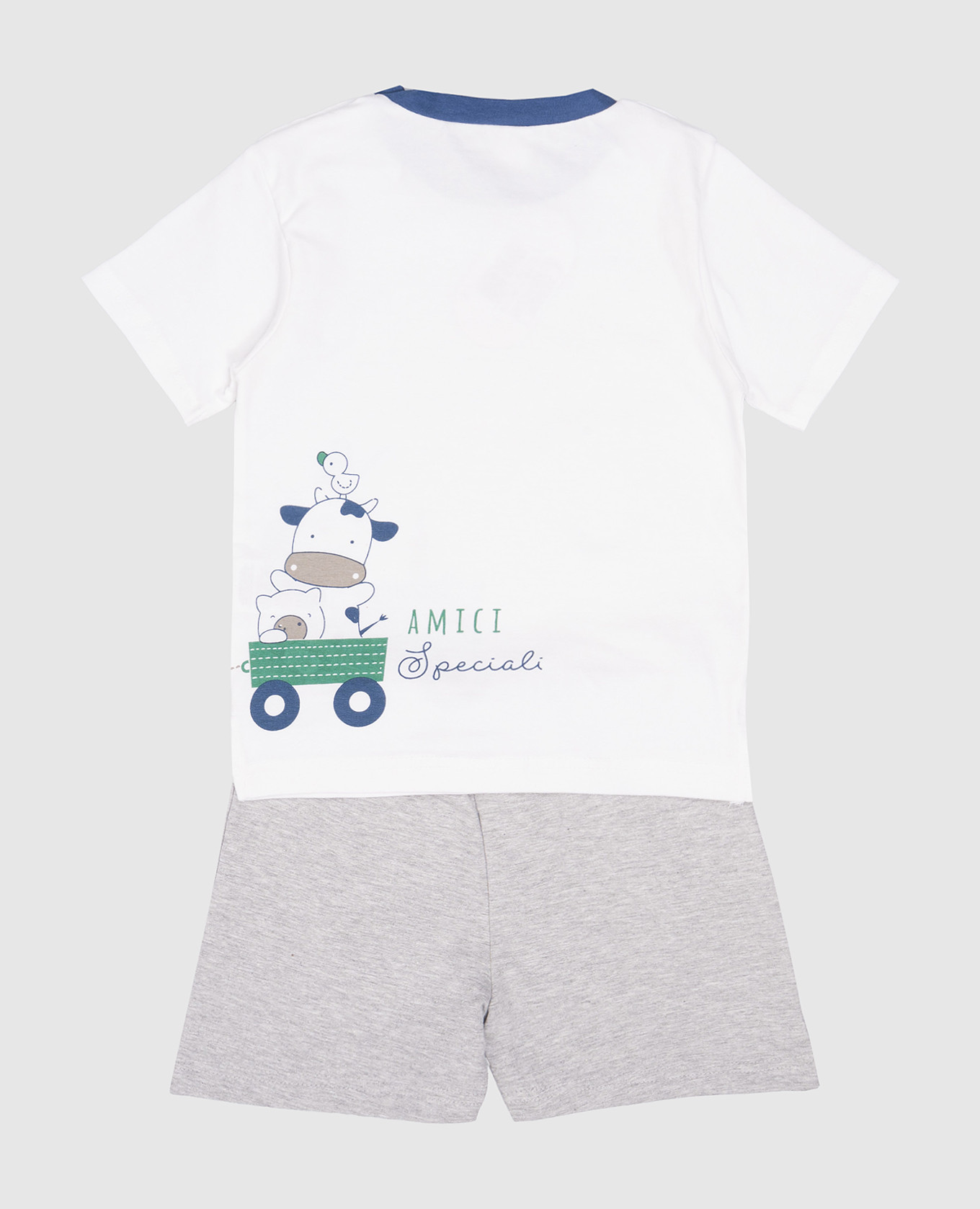 Image 2 RiminiVeste Ellepi children's white suit with Amici Speciali print CO5054