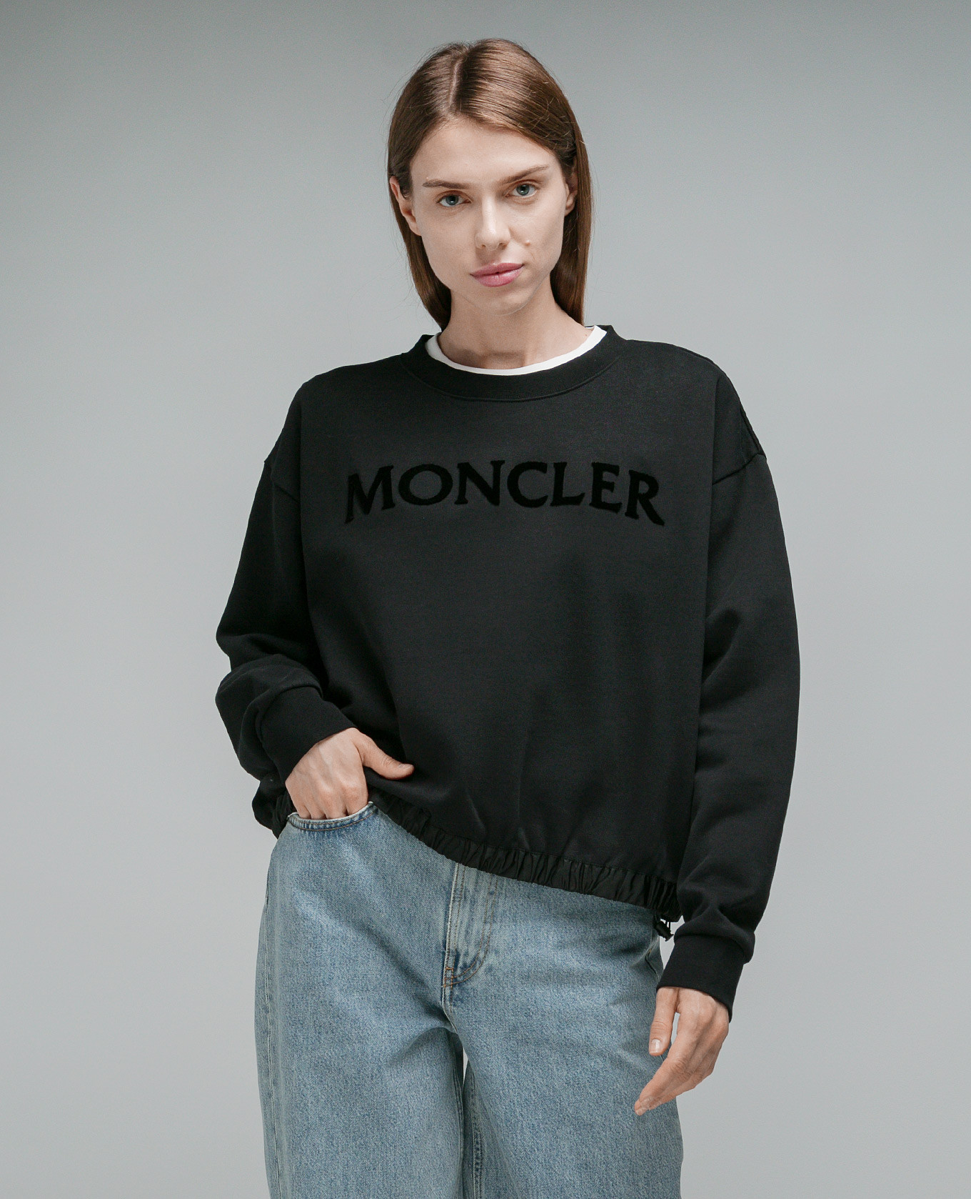 Image 3 Moncler Black sweatshirt with logo 8G00037899U5