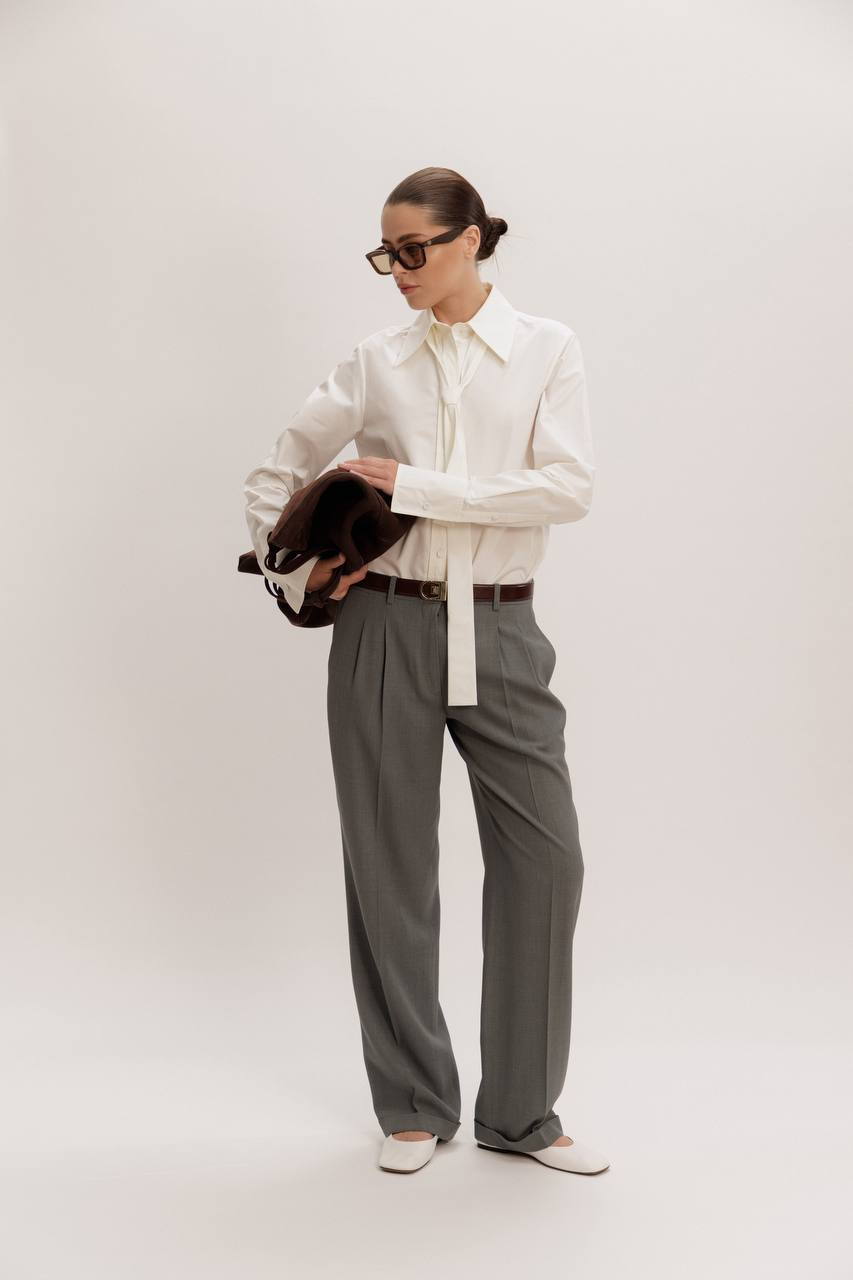 Image 7 The Row Diane grey wool trousers 8390W2623