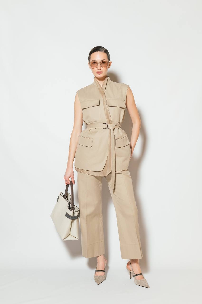 Image 6 Brunello Cucinelli Beige Essence bag with monil chain MB03D2503